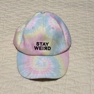 Stay Weird tie dye baseball cap